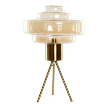 Charger l'image dans la galerie, Lampe de bureau DKD Home Decor Ambre Métal Verre 240 V Doré 50 W