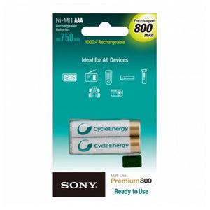 Piles Rechargeables Sony AAA 800 mAh (2 Pcs)