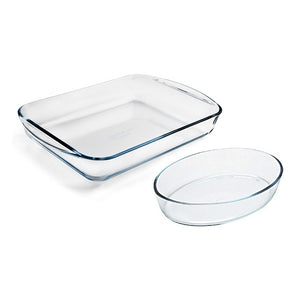 Ensemble de plats de cuisson au four Pyrex Essentials Verre Borosilicaté (30 x 21 cm + 40 x 27 cm) (2 pcs)