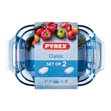 Charger l&#39;image dans la galerie, Ensemble de plats de cuisson au four Pyrex Classic Transparent Verre Borosilicaté (2 pcs)