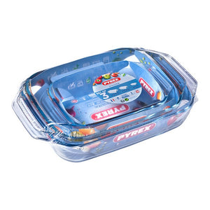 Ensemble de plats de cuisson au four Pyrex Transparent Verre Borosilicaté (3 pcs)