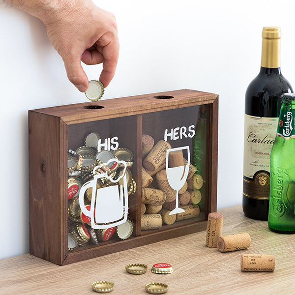 Boîte décorative pour bouchons His & Hers