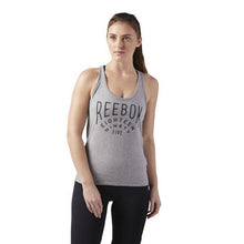 Charger l&#39;image dans la galerie, Débardeur Femme Reebok Racer Tank Gris