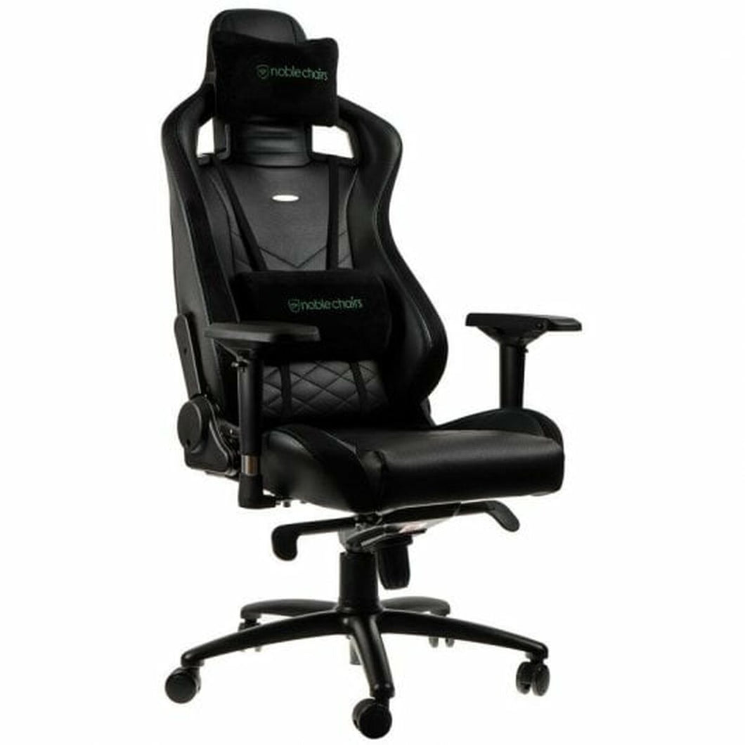 Chaise de jeu Noblechairs Epic Noir/Vert Cuir en polyuréthane