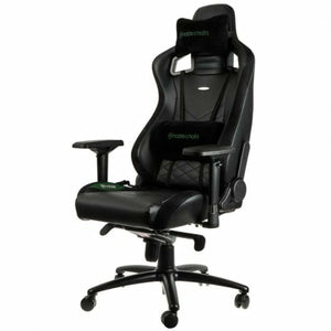 Chaise de jeu Noblechairs Epic Noir/Vert Cuir en polyuréthane