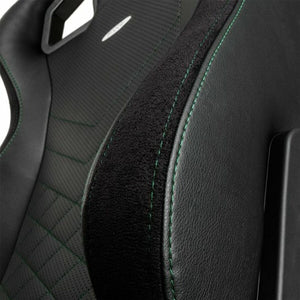 Chaise de jeu Noblechairs Epic Noir/Vert Cuir en polyuréthane