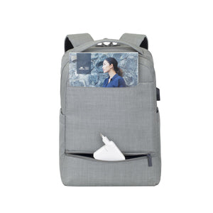 Housse pour ordinateur portable Rivacase Biscayne Gris 15,6"