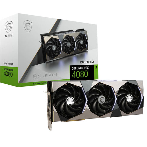 Carte Graphique MSI GeForce RTX 4080 16GB SUPRIM 8K Ultra HD 16 GB GDDR6X 16 GB RAM NVIDIA NVIDIA GeForce RTX 4080