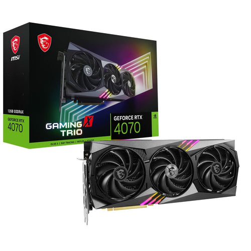 Carte Graphique MSI GEFORCE RTX 4070 GAMING X TRIO 12G 12 GB RAM GDDR6X