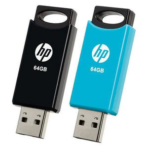 Pendrive HP 212 USB 2.0 Bleu/Noir (2 uds)