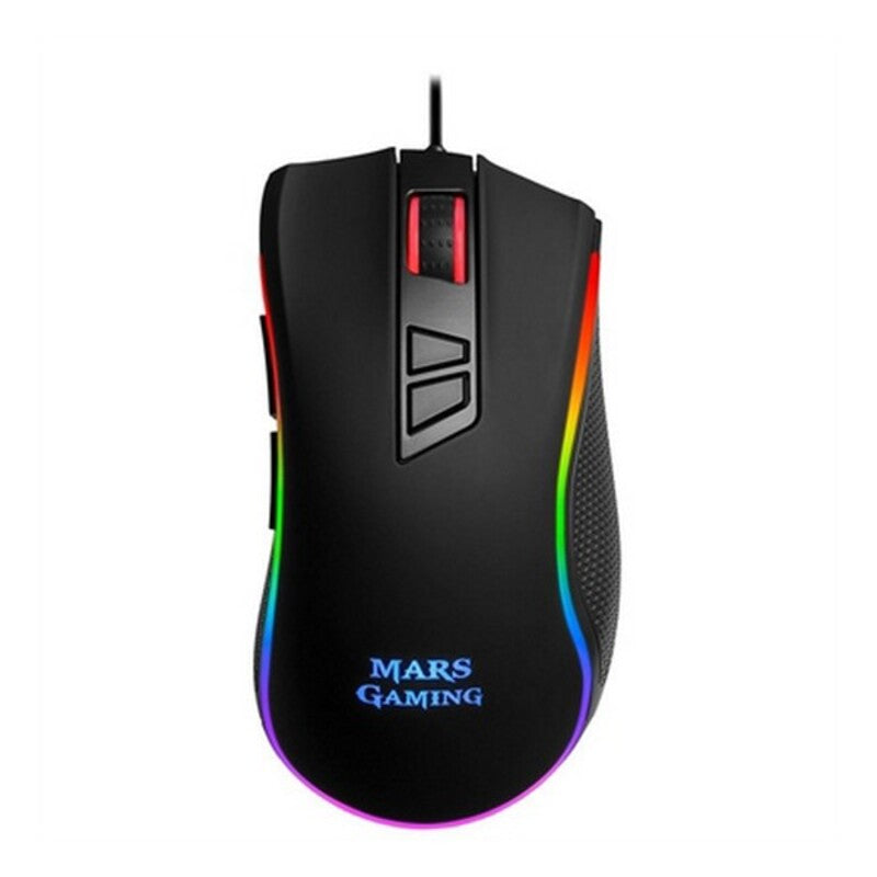 Souris Gaming avec LED Mars Gaming FTRRCA0611 10000 dpi Noir