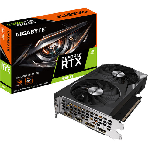 Carte Graphique Gigabyte GeForce RTX 3060 Ti WINDFORCE OC 8G 8 GB GDDR6 NVIDIA GeForce RTX 3060 Ti