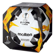 Charger l&#39;image dans la galerie, Ballon de Football Molten F5U5003-G19 UEL Blanc Simili-cuir (Taille 5)