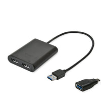 Charger l&#39;image dans la galerie, Adaptateur USB C vers HDMI i-Tec U3DUAL4KDP           Noir