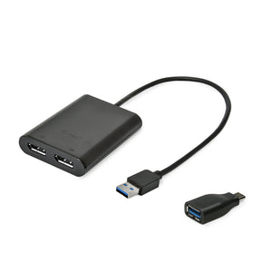 Adaptateur USB C vers HDMI i-Tec U3DUAL4KDP           Noir