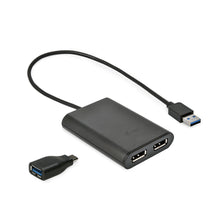 Charger l&#39;image dans la galerie, Adaptateur USB C vers HDMI i-Tec U3DUAL4KDP           Noir