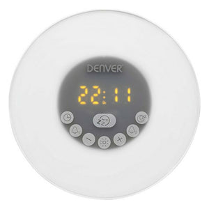 Radio-réveil Denver Electronics CRLB-400 FM Bluetooth LED Blanc