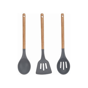 Ensemble d'ustensiles de cuisine San Ignacio Ordesa Gris Silicone (3 pcs)