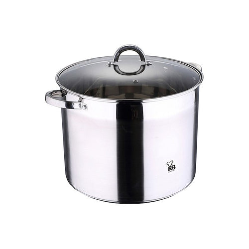 Casserole avec couvercle en verre Renberg 20 L Acier inoxydable