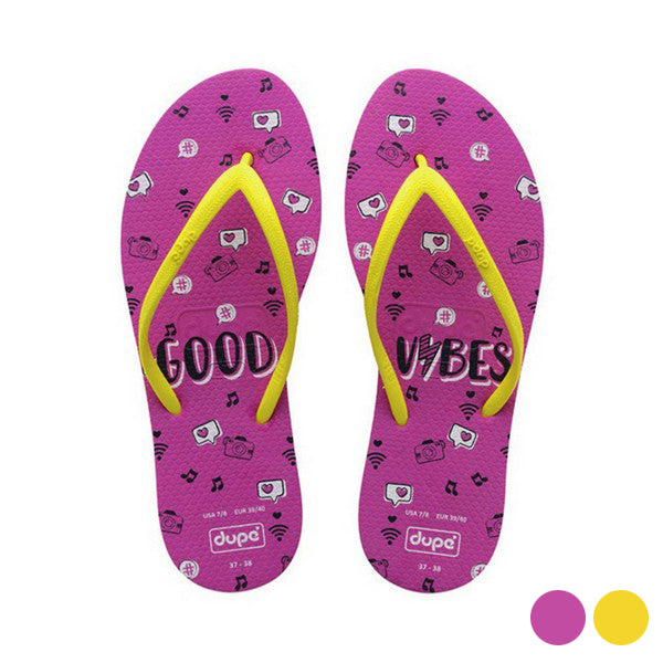 Tongs pour Femmes Good Vibes Dupé Joy Rose