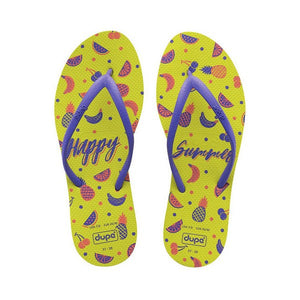 Tongs pour Femmes Happy Summer Dupé Joy Jaune