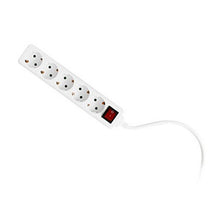 Charger l&#39;image dans la galerie, Multiprise 5 Prises avec Interrupteur Ewent EW3916 Schuko Blanc