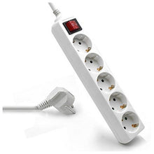 Charger l&#39;image dans la galerie, Multiprise 5 Prises avec Interrupteur Ewent EW3916 Schuko Blanc