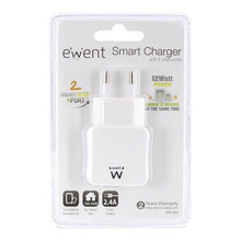 Charger l&#39;image dans la galerie, Chargeur mural 2 en 1 Ewent EW1302 5V 2.4A 12W