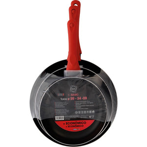 Ensemble de poêle Quid Tokio Noir Aluminium 20/24/28 cm (3 pcs)