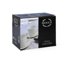 Charger l'image dans la galerie, Lot de tasses avec soucoupes Bidasoa Optical (4 pcs) 9 cl