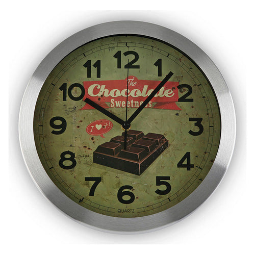 Horloge Murale Chocolate Aluminium (4 x 30 x 30 cm)