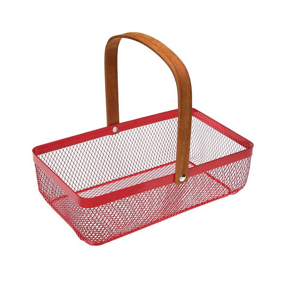 Panier Métal (17 x 9,5 x 29 cm) Rouge