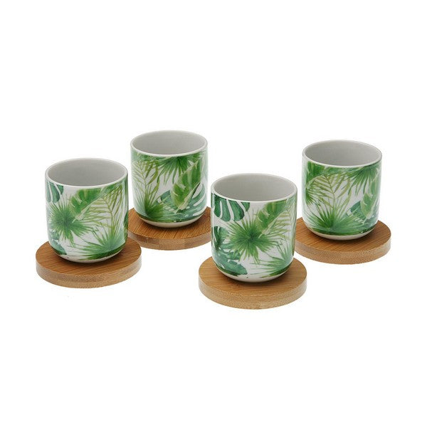 Ensemble de tasses à café New Leaves Bambou Porcelaine (4 pcs)