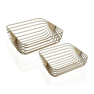 Centre de Table Acier (35 x 13 x 35 cm) (2 pcs)