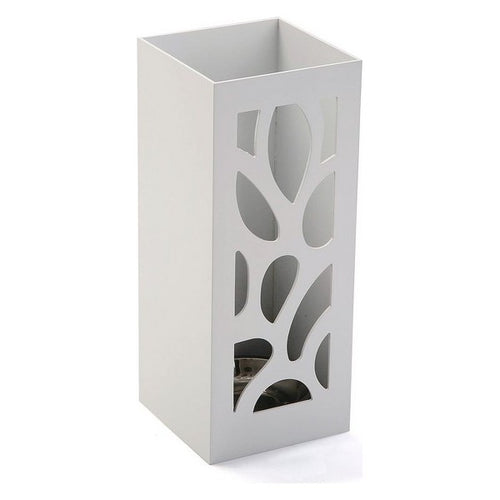 porte-parapluie Leaves Bois MDF Blanc (22 x 48 x 22 cm)