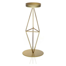 Charger l&#39;image dans la galerie, Bougeoir Métal Doré (9 x 9 x 22 cm)