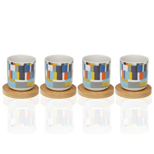 Ensemble de tasses à café Etna Bambou Porcelaine (4 pcs)