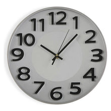 Charger l&#39;image dans la galerie, Horloge Murale Plastique (4,3 x 30 x 30 cm) Argent