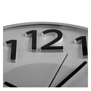 Horloge Murale Plastique (4,3 x 30 x 30 cm) Argent