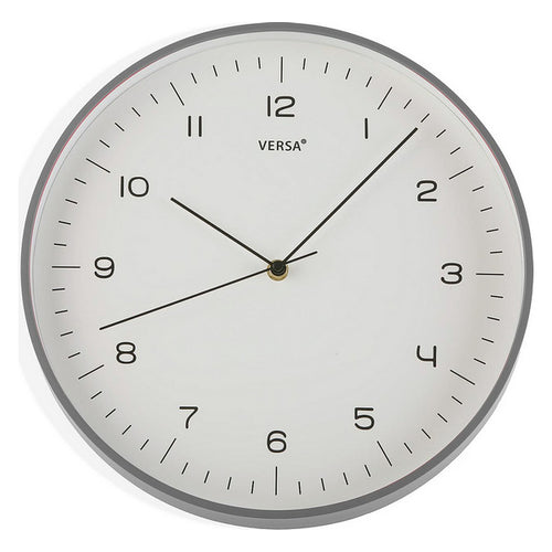 Horloge Murale Plastique (4,5 x 31,5 x 31,5 cm) Gris