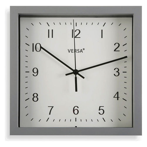 Horloge Murale Plastique (6 x 23 x 23 cm) Gris