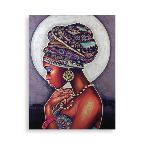 Cadre Femme Ethnique Toile (2,8 x 90 x 120 cm)