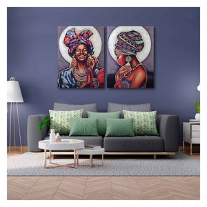 Cadre Femme Ethnique Toile (2,8 x 90 x 120 cm)