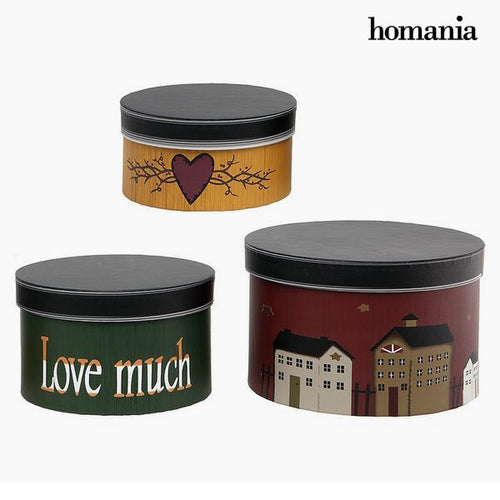 Boîte Décorative Homania 2687 (3 pcs) Ronde