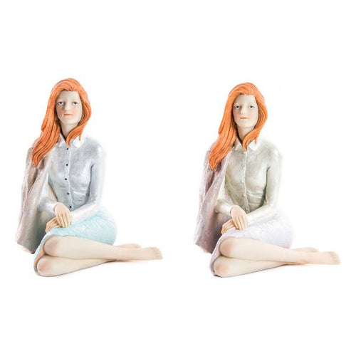 Figurine Décorative DKD Home Decor Résine Femme (2 pcs) (15 x 18 x 19 cm) (2 pcs)