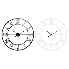 Charger l&#39;image dans la galerie, Horloge Murale DKD Home Decor Noir Métal Blanc (80 x 3 x 3 cm) (2 pcs)