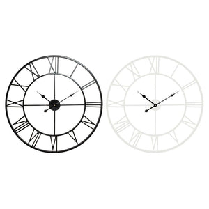 Horloge Murale DKD Home Decor Noir Métal Blanc (80 x 3 x 3 cm) (2 pcs)