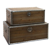 Charger l'image dans la galerie, Coffre DKD Home Decor Jersey Bois (2 pcs) (65,5 x 29 x 34,5 cm) (80 x 40 x 35 cm)