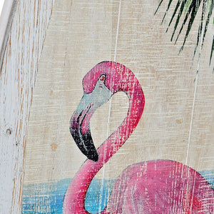 Décoration murale DKD Home Decor Bois Tropical Flamenco