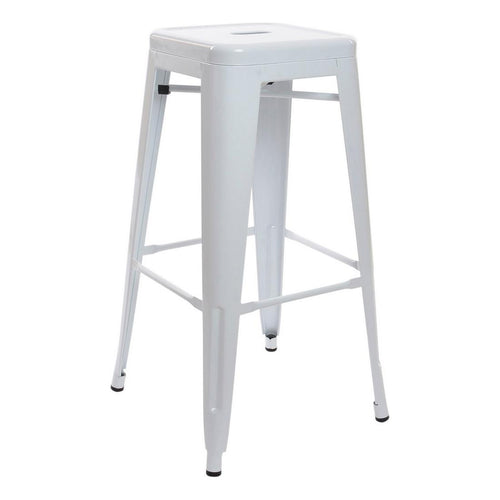 Tabouret DKD Home Decor Blanc Métal (43 x 43 x 76 cm)